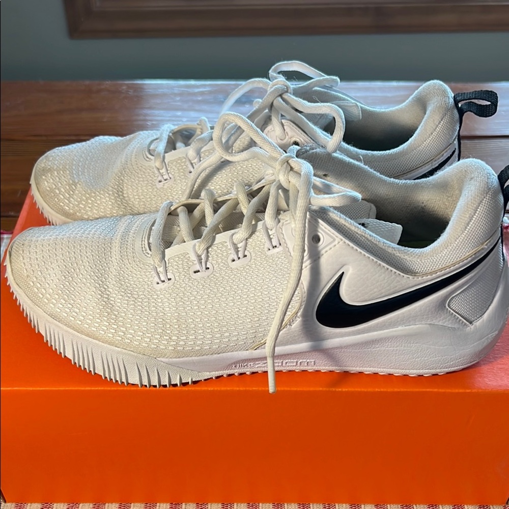 Nike White Sneakers with Black Swoosh